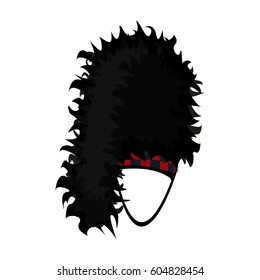 Mask with hair for the Scot.The Scottish national symbol.Scotland single icon in cartoon style vector symbol stock illustration.