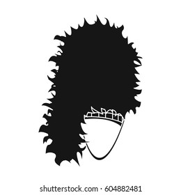 Mask with hair for the Scot.The Scottish national symbol.Scotland single icon in black style vector symbol stock illustration.