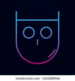 Mask halloween nolan icon. Simple thin line, outline vector of halloween icons for ui and ux, website or mobile application