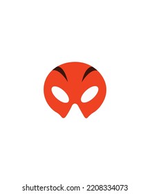  Mask, Halloween Vector isolated on white Background. Perfect for coloring book, textiles, icon, web, painting, children's books, t-shirt print.