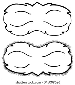 Mask - hand drawn vector illustration, isolated on white