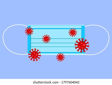La máscara tiene un virus.