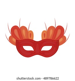 Mask icon in cartoon style isolated on white background. Theater symbol stock vector illustration