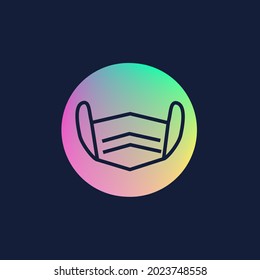 Mask icon with colorful background