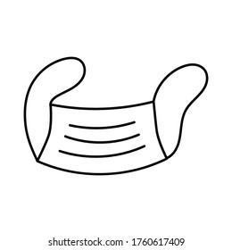 Mask icon. Corona medicine tool icon isolated on white background. 