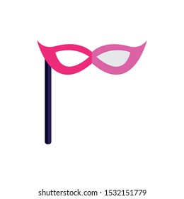 Mask icon design, Face masquerade carnival costume party holiday mystery and festival theme Vector illustration