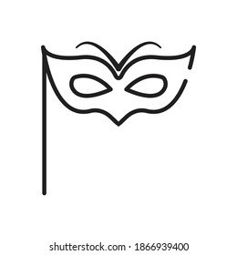Maskensymbol-Design einzeln auf weißem Hintergrund