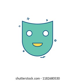 Mask icon design vector
