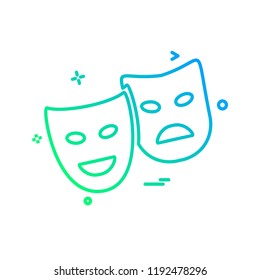 Mask icon design vector