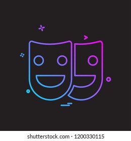 Mask icon design vector
