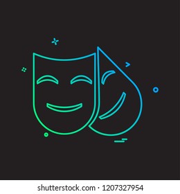 Mask icon design vector