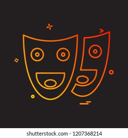 Mask icon design vector