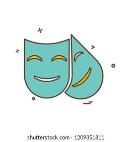 Mask icon design vector