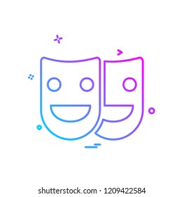 Mask icon design vector