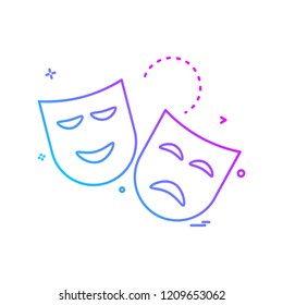 mask icon design vector