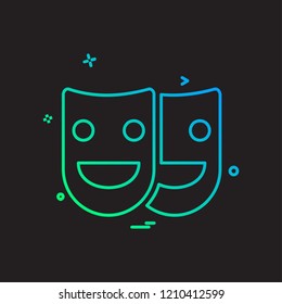 Mask icon design vector