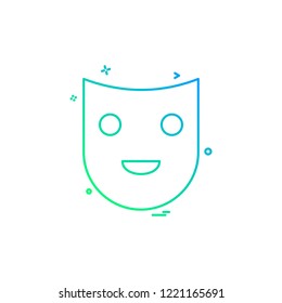 Mask icon design vector