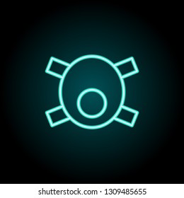 mask icon. Elements of construction in neon style icons. Simple icon for websites, web design, mobile app, info graphics