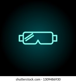 mask icon. Elements of construction in neon style icons. Simple icon for websites, web design, mobile app, info graphics