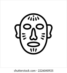 Mask Icon, Face Mask Icon, Traditional Mask Vector Art Illustration
