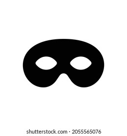 Icono de máscara. Diseño de estilo plano aislado en un fondo blanco. Ilustración del vector