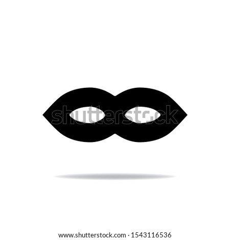 Mask icon flat style design. Vector illustration.