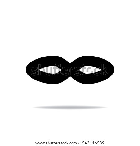 Mask icon flat style design. Vector illustration.