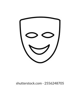 mask icon Flat symbol set outline
