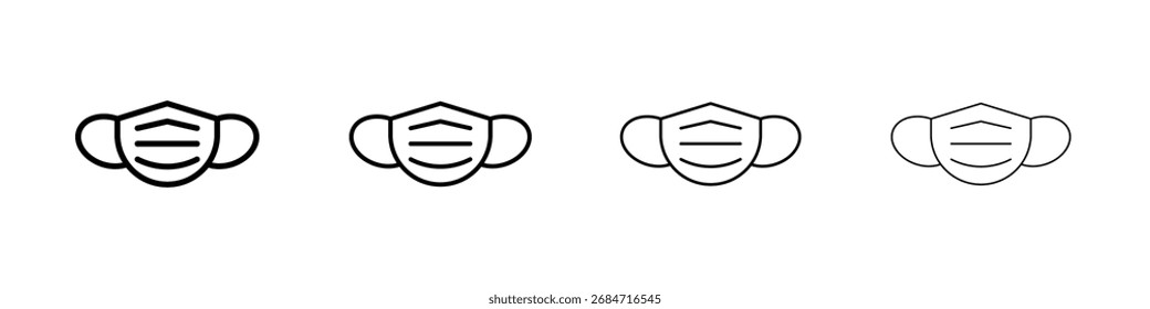 Conjunto de contorno de arte de Ilustración vectorial de línea delgada plana