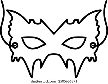 Mask Icon and Illustration for Halloween and Disguise-Themed Designs