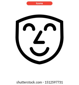 mask icon isolated sign symbol vector illustration - high quality black style vector icons
