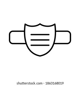 vector de estilo de línea de icono de máscara para su diseño