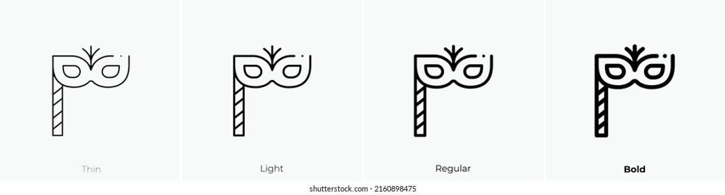 Maskensymbol. Lineares Zeichen einzeln auf weißem Hintergrund. Vektorgrafik.