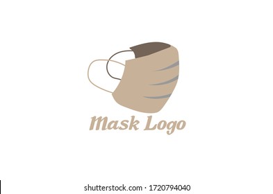 Máscara icono logotipo diseño vectorial plantilla