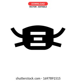 mask icon or logo isolated sign symbol vector illustration - high quality black style vector icons
