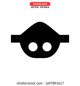mask icon or logo isolated sign symbol vector illustration - high quality black style vector icons
