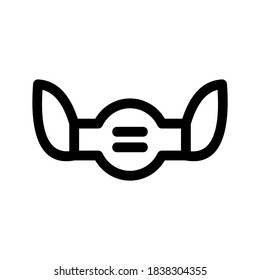 Mask icon or logo isolated sign symbol vector illustration - high quality black style vector icons
