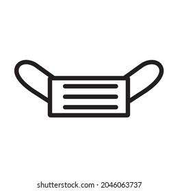 mask icon or logo vector illustration of isolated sign symbol, vector illustration with high quality black outline.