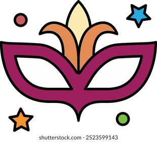 Mask Icon for New Year Celebration and Festive Events, Perfect for Parties and Gatherings