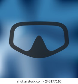 mask icon on blurred background