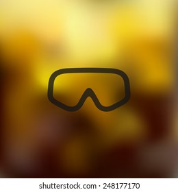 mask icon on blurred background