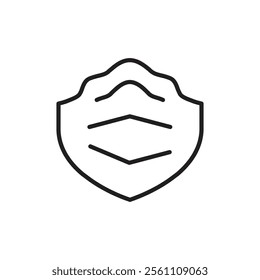 Mask icon Outline vector line symbol