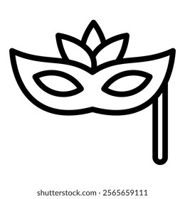 mask icon party line style. Related with celebrations, birthday, holidays subjects and more.