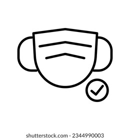 mask icon
Protected medical clothing icon. Virus disposable filter image. isolated on white background