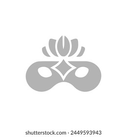 mask icon, Rio, carnival, on a white background, vector illustration