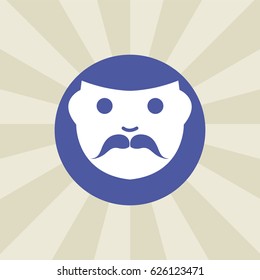 mask icon. sign design. background