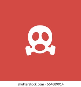 mask icon. sign design. red background