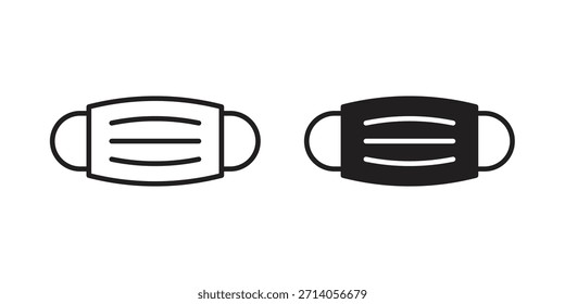 Mask icon silhouette vector designs. Editable Strokes