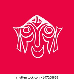 Mask. Icon. Sketch. Vector.