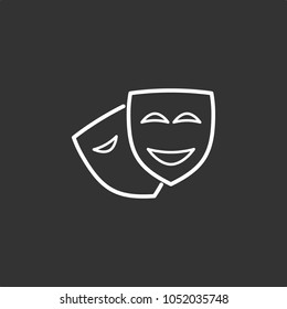 Mask icon, stock vector, eps10.